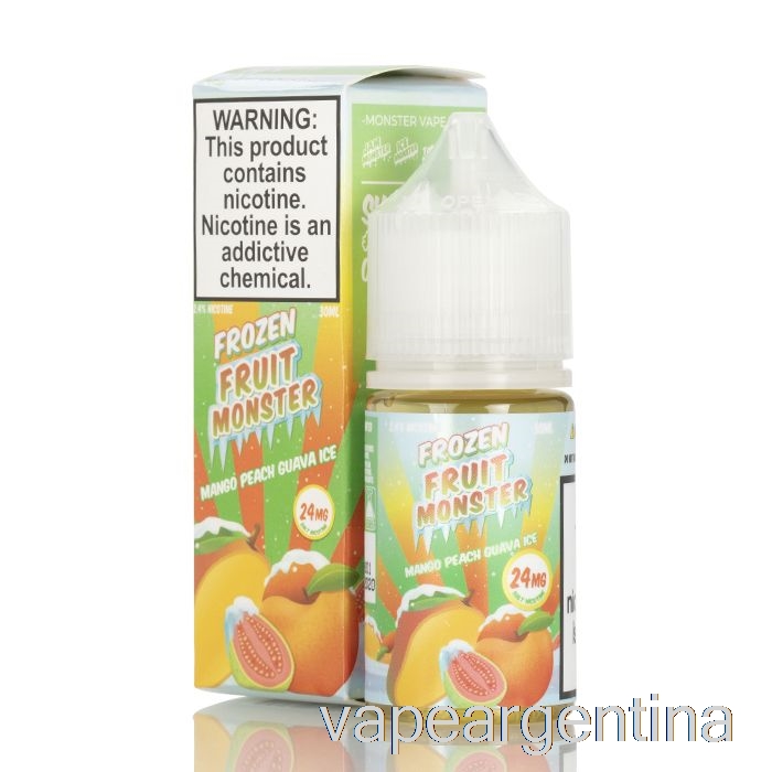 Hielo Mango Melocotón Guayaba - Sales De Monstruo De Frutas Congeladas - 30ml 48mg Vape Descartable